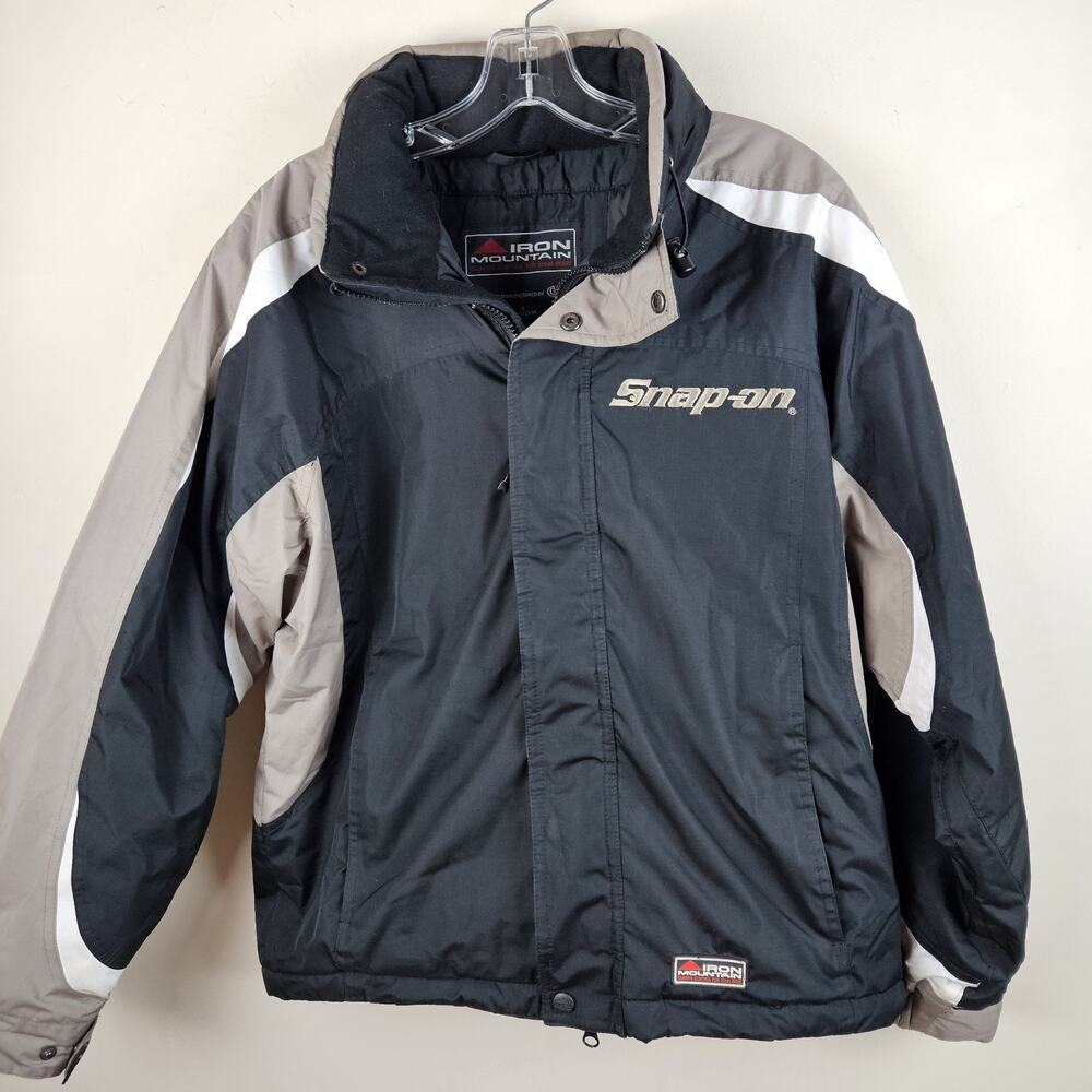 Snap On Jacket mens Sz S black gray Insulated Full Zip Logo bomber workwear